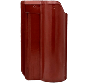 Telha esmaltada café.